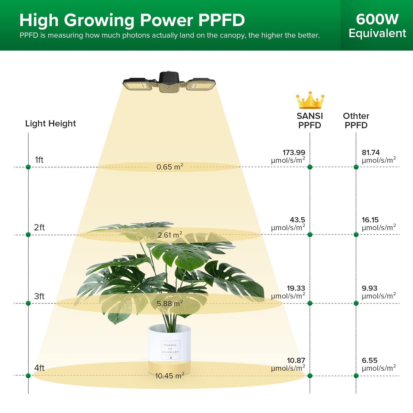 Cuál es la distancia ideal del foco 250W para tus plantas